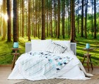 Sunshine Green Forest Woodland Wallpaper Wall Mural For Bedroom Living Room 