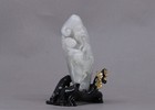 Chinese Gray Hetian Jade Statue W Fortune Taoism Deity   Ruyi