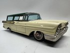 1950   s Bandai Japan Tin Friction Mercury Station Wagon With Box 