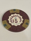 Vintage Nevada-international Hilton  5 Chip Las Vegas