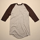 Vintage Russell Athletic Nos 70s Raglan Blank Baseball Tee Size L - Made In Usa