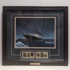 Vintage R m s  Titanic The Final Hour Print Postal Commemorative Stamps 20x18