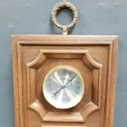 Vtg Springfield Wall Weather Station 21x7 5 Brown gold Tone Hard Plastic Usa Euc