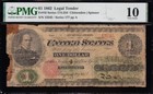 Rare Vg Graded 1862  1  greenback  Us Legal Tender Note  Pmg 10  13245