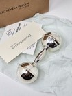 Reed   Barton Bristol Sterling Dumbbell Rattle  Sterling  4 75 In  Made In Usa