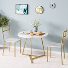 3 Piece Dining Table Set For 2  round Kitchen Table With 2 Chairs Dinette Modern
