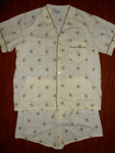 Vintage Men s Kmart 1970 s Yellow 2 Piece Short Pajama 65  Poly 35  Cotton Large