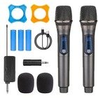 2pcs Wireless Uhf Professional Microphone Handheld Mic System Karaoke W receiver