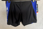 Speedo Prolt Splice Size M Black Blue Square Leg Swim Shorts Trunk Mens  48