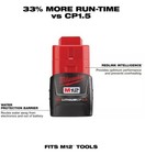 Genuine Milwaukee M12 2 0ah Battery Red Lithium Cp2 0 48-11-2420    New   