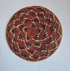 Vintage African Boho Coil Basket  Hand Woven Food Bowl Plate  12 