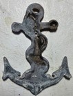 Vintage Yacht Boat Cast Iron brass Steering Wheel   Free Decorative Boat Anchor