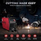 Arccaptain Plasma Cutter   large Led Display  Black red  Cut 50 110v 220v 