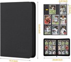 9-pocket Zip Card Binder     540 Double-sided Pu Album For Mtg  Tcg  Sports  black