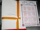 Quilt Pattern Kit Red   White Stars 2 Fabric 48  Sq Lace Tales Embroidery Transf