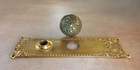 Antique Corbin Dresden Brass Bronze 1895 Entry Door Knob Plate Victorian E-13410
