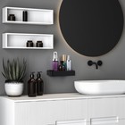 Z Metnal Small Glass Bathroom Shelves Matte Black Floating Shelf Mini Wall Shelf
