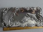 Vintage 2001 Arthur Court Aluminum Fish Platter Rectangular Tray Jeweled Eyes 