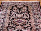 6 Ft Black Traditional Style Runner 3x6 In Aubusson Hand-knotted Carpet Rug