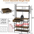 Kitchen Storage Shelf With Power Outlet  6-tier Adjustable With Drawer   Baskets
