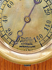 Antique Ashton Valve Gauge Thermometer Boston Mass Brass Industrial Wood Mount