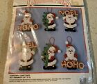 Christmas Greetings Felt Ornaments Embroidery Set Of 6 New In Package