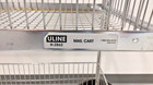 Uline H-2862 Used Mail Cart 42 X 23 X 38 Inch 2-removable Baskets Chrome-plated