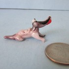 Blown Purple Slag Art Glass Alligator Figure Miniature 1 5 8  Vintage 