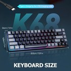 Wired 60  Mechanical Gaming Keyboard Rgb Led Backlit Blackgrey Compact