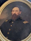 19th Century Oil Painting Of Civil War Officer -union Army Officer