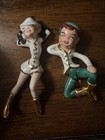 Holland Mold Ceramic Pixie Elf Pair Vintage Figurines