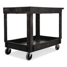 Rubbermaid Commercial 9t6700bla 2 Shelves Plastic Service utility Carts New