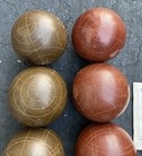 Vintage Sportcraft Bocce Ball Complete Set Of 8 With Pallino Made In Italy Rare