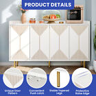 White Sideboard Tv Console Stand 65  Tvs   Storage Cabinet W  Adjustable Shelves
