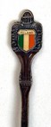 Ireland Silver Plate Demitasse Souvenir Spoon  Embossed  Flag Colors Shield