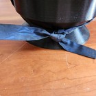 Vtg 40s   50s M s c  Factory Made Straw Bonnet With White Flowers   A Blue Band