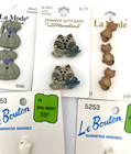 Lot Of Vintage Buttons Kitty Cats New La Mode Le Bouton