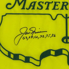 Jack Nicklaus Autographed Undated Masters Golf Pin Flag Deluxe Framed With Victo