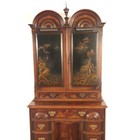 Antique Colby Furniture Chicago Chinoiserie Goddard Style Bureau W  Bookcase