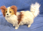 Vintage Real Hair Rabbit Fur 10  Dog Figure    Collie  Sheltie  