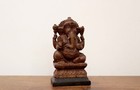 Ganesha Statue Antique Teakwood Sculpture Vintage Carving Hindu God Ganesh Idol