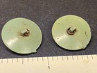 Pair Of Vintage Buttons Bakelite Platters Of Fruit With Painted Accents - 7 8 