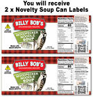 2 X Funny Redneck Woodpecker Soup Can Labels  Joke Gag Beer Birthday Gift Decor