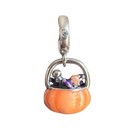 New Glow-in-the-dark Trick Or Treat Pumpkin Pail Dangle Charm