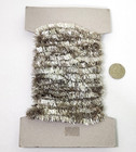 Vtg Silver Wired Tinsel Garland Thin  5  Width X 12ft Feather Tree Lightweight