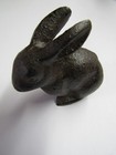 New Cast Iron Mini 2 1 4  Sitting Bunny Rabbit Figurine X1601 Free Shipping