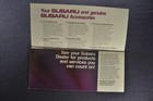 1985-1986 Subaru Xt Coupe Accessories Brochure Folder Nice Original