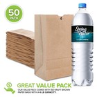 Stock Your Home 4 Lb Kraft Brown Paper Lunch Bags  50 Count  50 Count  