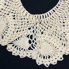 Vintage Crochet Collar With Faux Pearl Button Closure 