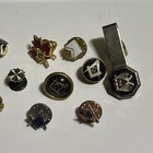 Vintage Masonic Pins-lot Of 10   1 Clip Rare Old Pins